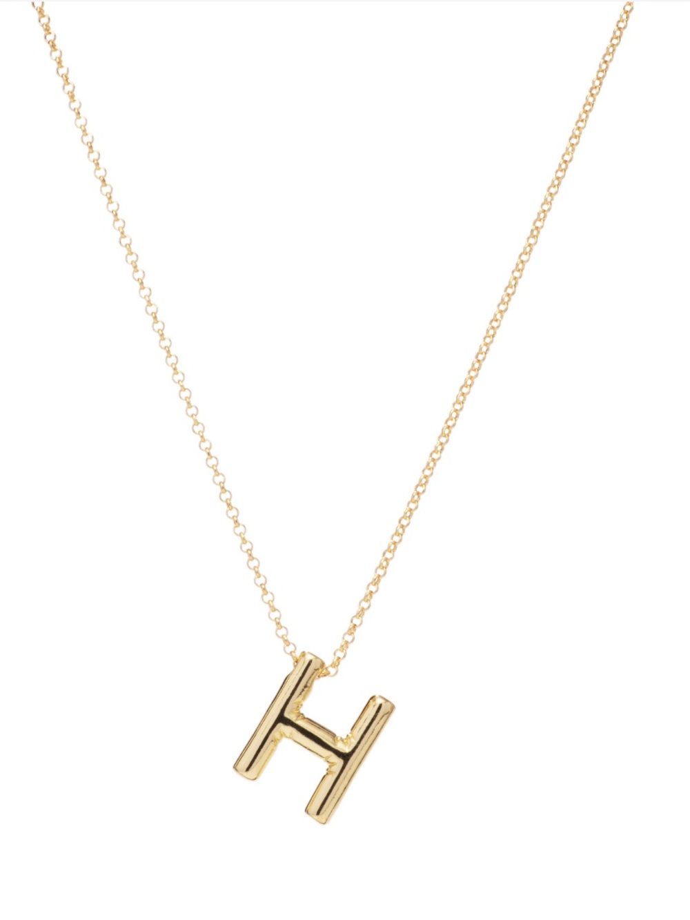NEW✨ Mayamar Jewelry Classic Gold Initial H Pendant Necklace 24k Gold Dipped